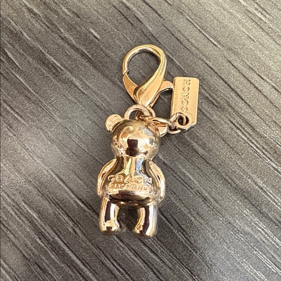 Coach Fashion Gold Mini Teddy Bear Charm Purse Bag - Picture 2 of 4